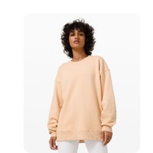 Lululemon Perfectly Oversized Crew Sweatshirt Ivory Peach